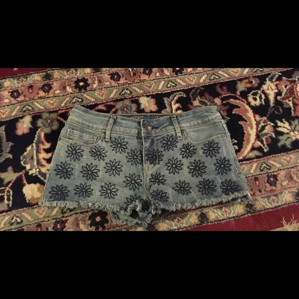 Woman’s blue jeans shorts - made by Taylor